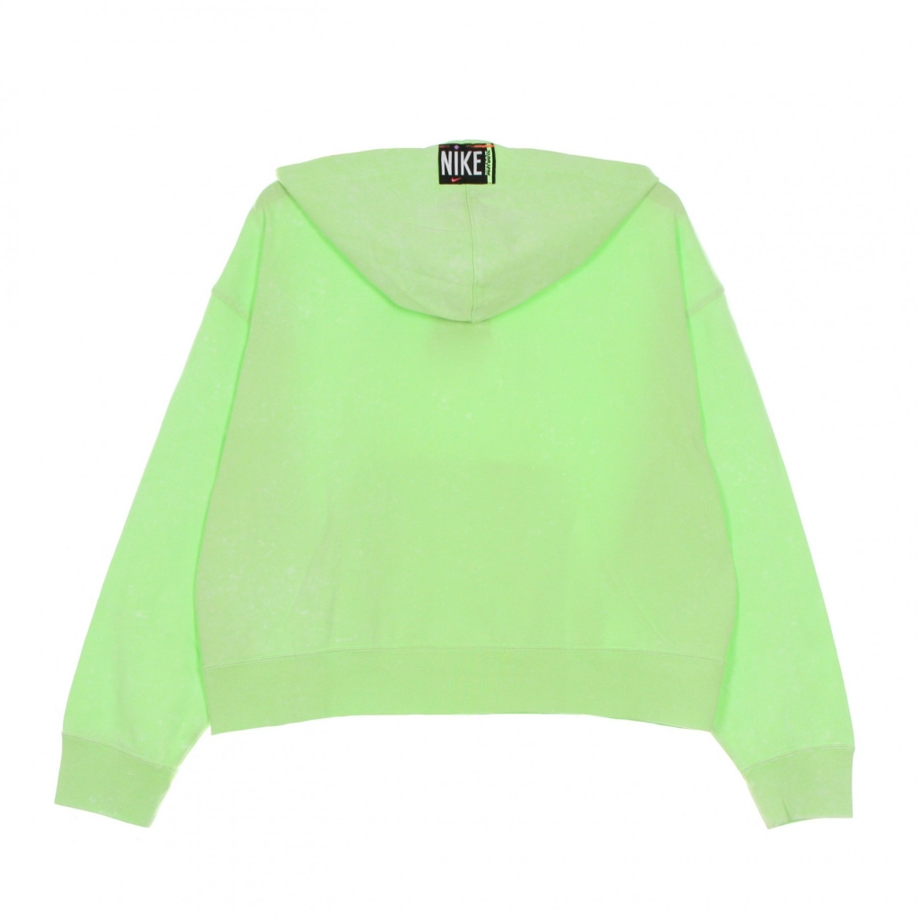 felpa leggera cappuccio donna w sportswear wash hoodie GHOST GREEN/BLACK