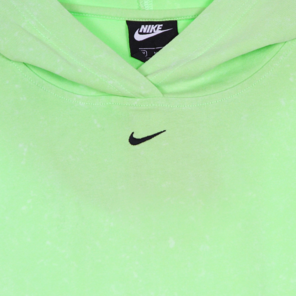 felpa leggera cappuccio donna w sportswear wash hoodie GHOST GREEN/BLACK