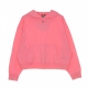 felpa leggera cappuccio donna w sportswear wash hoodie SUNSET PULSE/BLACK