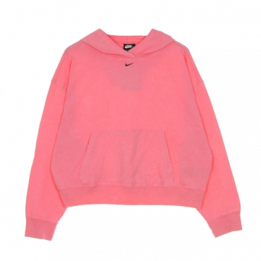 felpa leggera cappuccio donna w sportswear wash hoodie SUNSET PULSE/BLACK