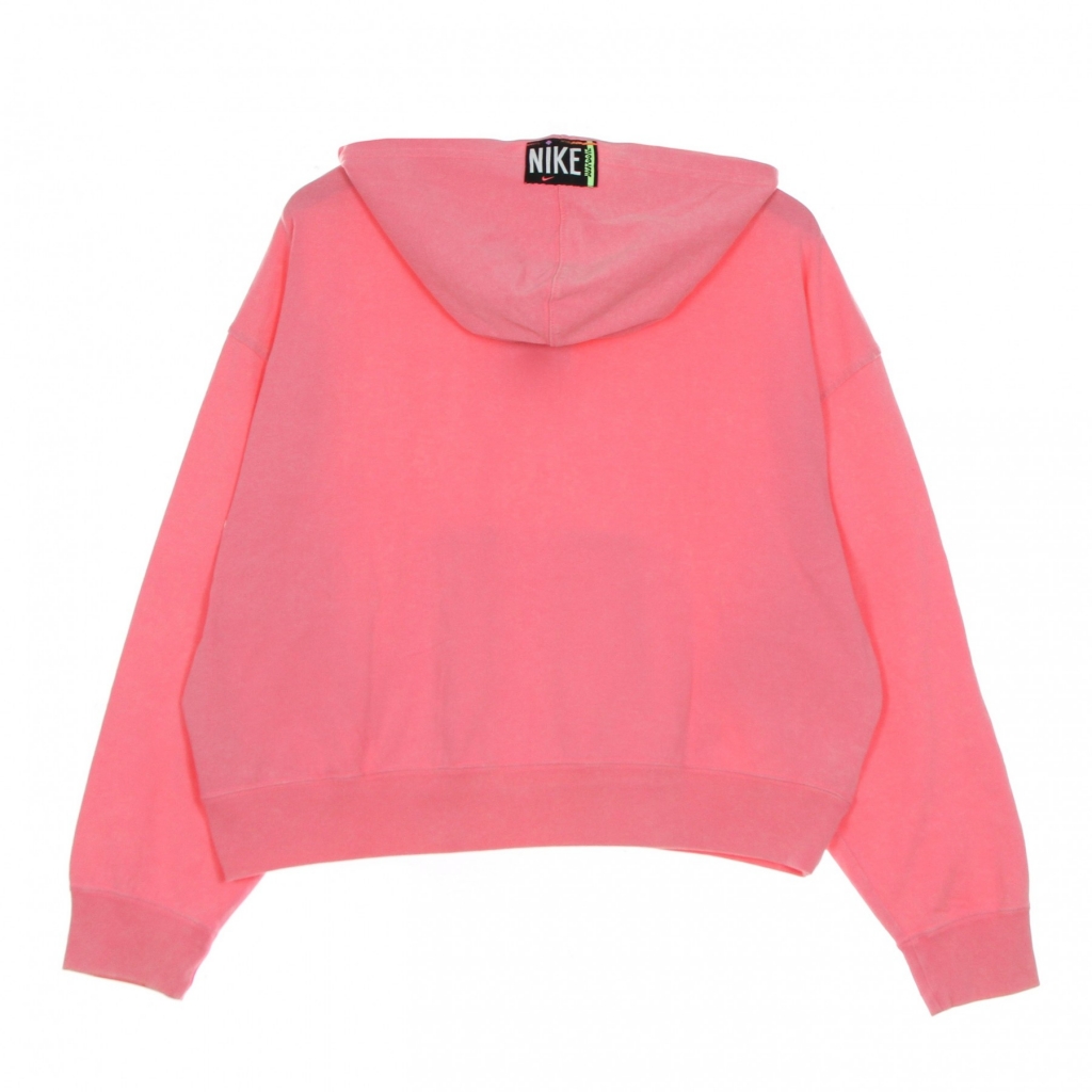 felpa leggera cappuccio donna w sportswear wash hoodie SUNSET PULSE/BLACK