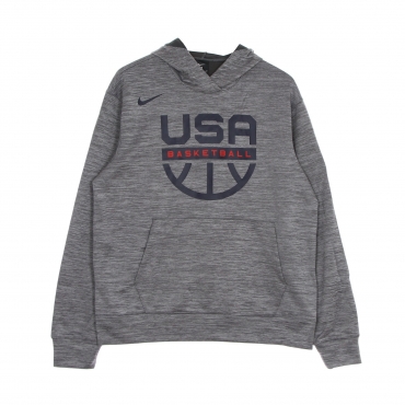 felpa leggera cappuccio uomo olympics nike spotlight hoodie pullover usa DK GREY HEATHER/DARK GREY