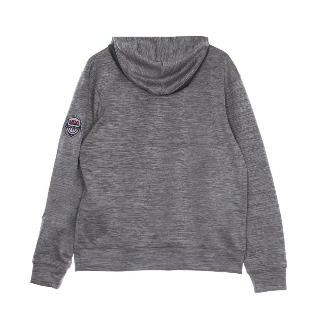 felpa leggera cappuccio uomo olympics nike spotlight hoodie pullover usa DK GREY HEATHER/DARK GREY