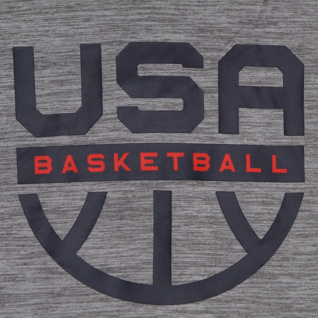 felpa leggera cappuccio uomo olympics nike spotlight hoodie pullover usa DK GREY HEATHER/DARK GREY