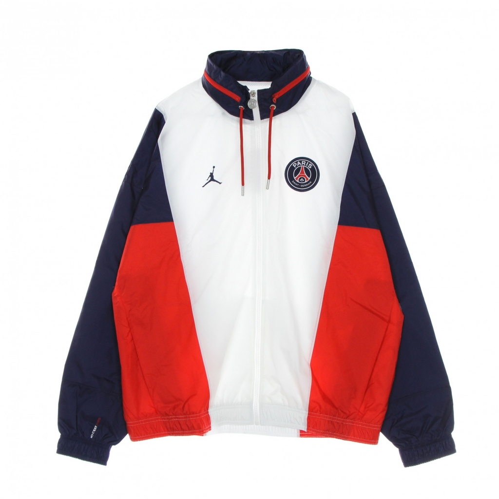 giacca a vento uomo paris saint-germain nylon hooded jacket WHITE/MIDNIGHT NAVY
