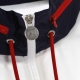 giacca a vento uomo paris saint-germain nylon hooded jacket WHITE/MIDNIGHT NAVY