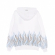 felpa leggera cappuccio uomo new flames hoodie WHITE