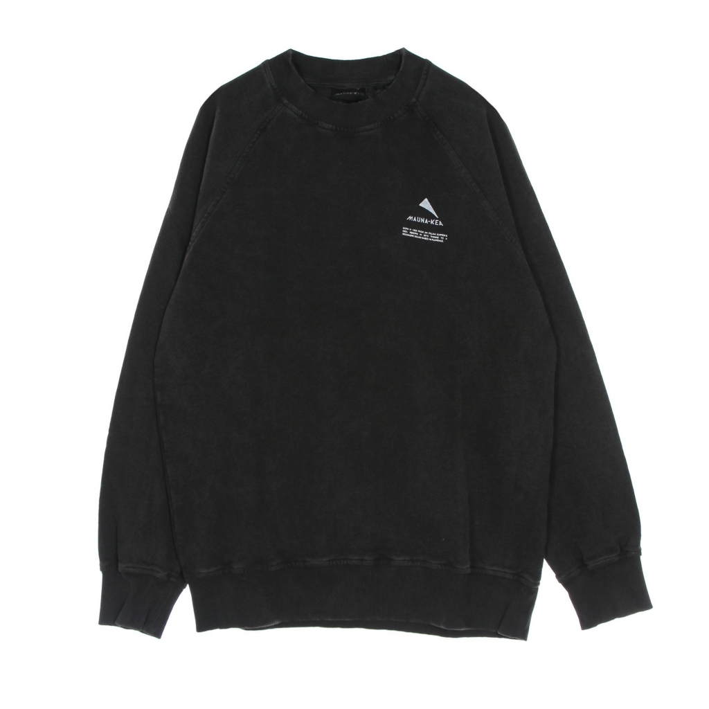 felpa leggera girocollo uomo raglan sweatshirt BLACK