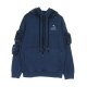 felpa leggera cappuccio uomo moleskin double hoodie PETROLEUM