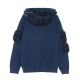felpa leggera cappuccio uomo moleskin double hoodie PETROLEUM
