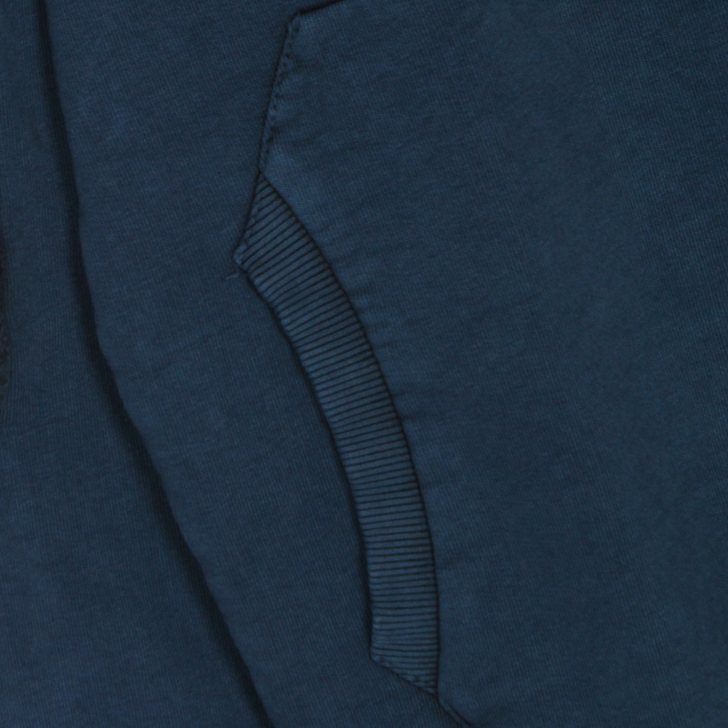 felpa leggera cappuccio uomo moleskin double hoodie PETROLEUM