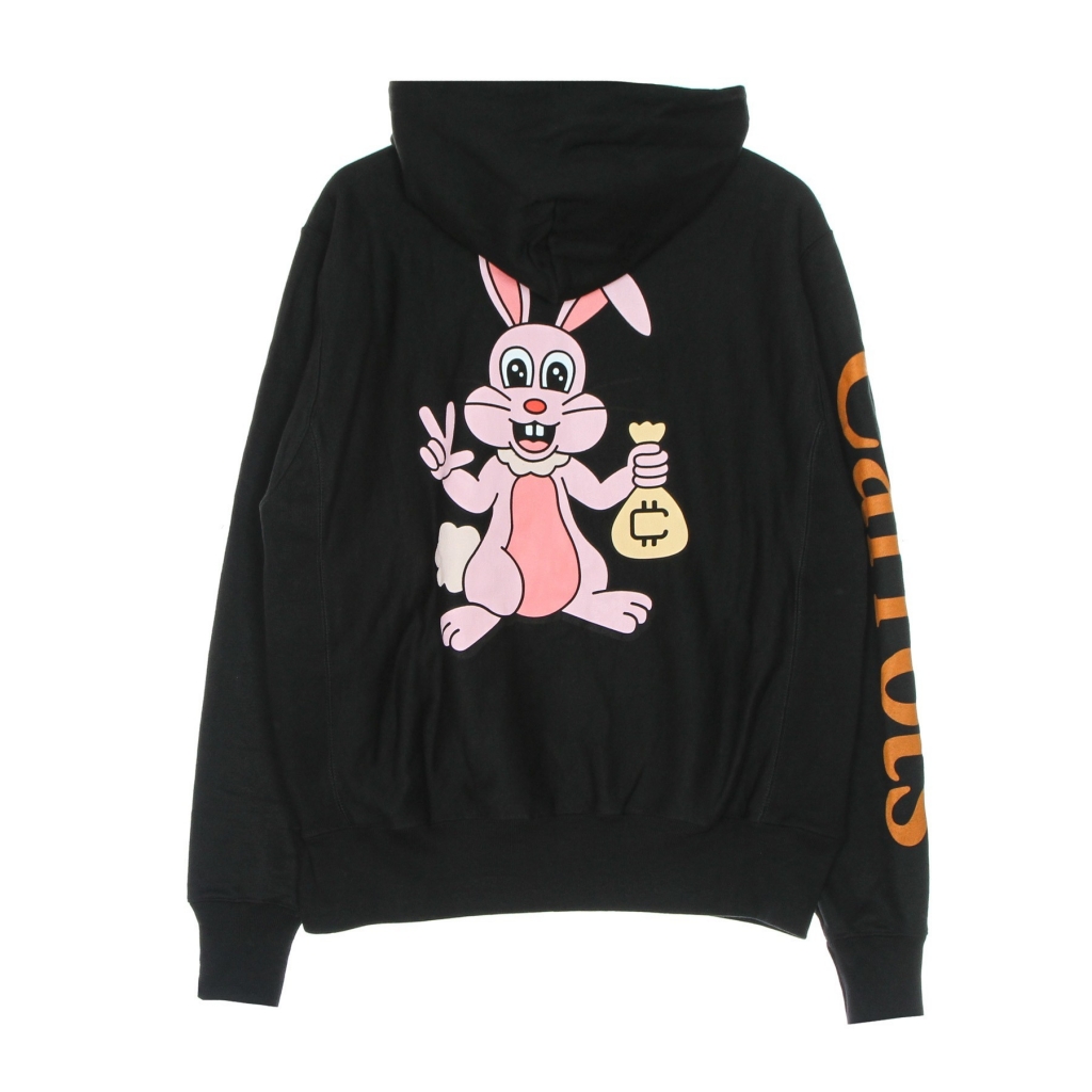 felpa cappuccio uomo cokane rabbit hoodie x freddie gibbs BLACK
