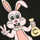 felpa cappuccio uomo cokane rabbit hoodie x freddie gibbs BLACK