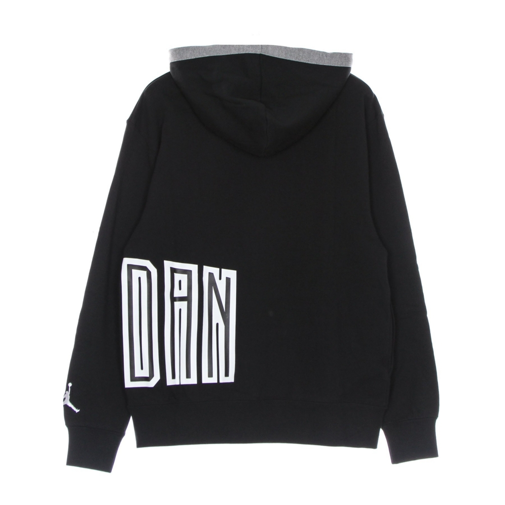 felpa leggera cappuccio uomo sport dna hybrid fleece pullover hoodie BLACK/CARBON HEATHER