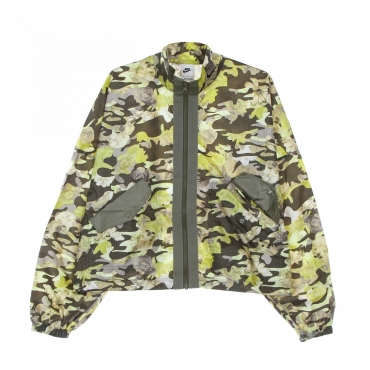 giacca tuta donna woven aop jacket CARGO KHAKI/LIGHT ARMY/BLACK