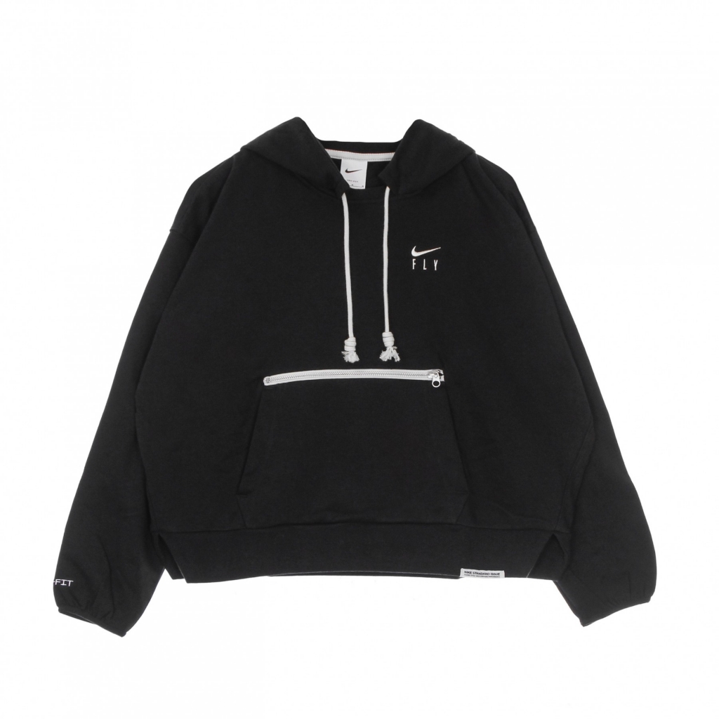 felpa leggera cappuccio donna w dri fit standard issue po hoodie BLACK/PALE IVORY