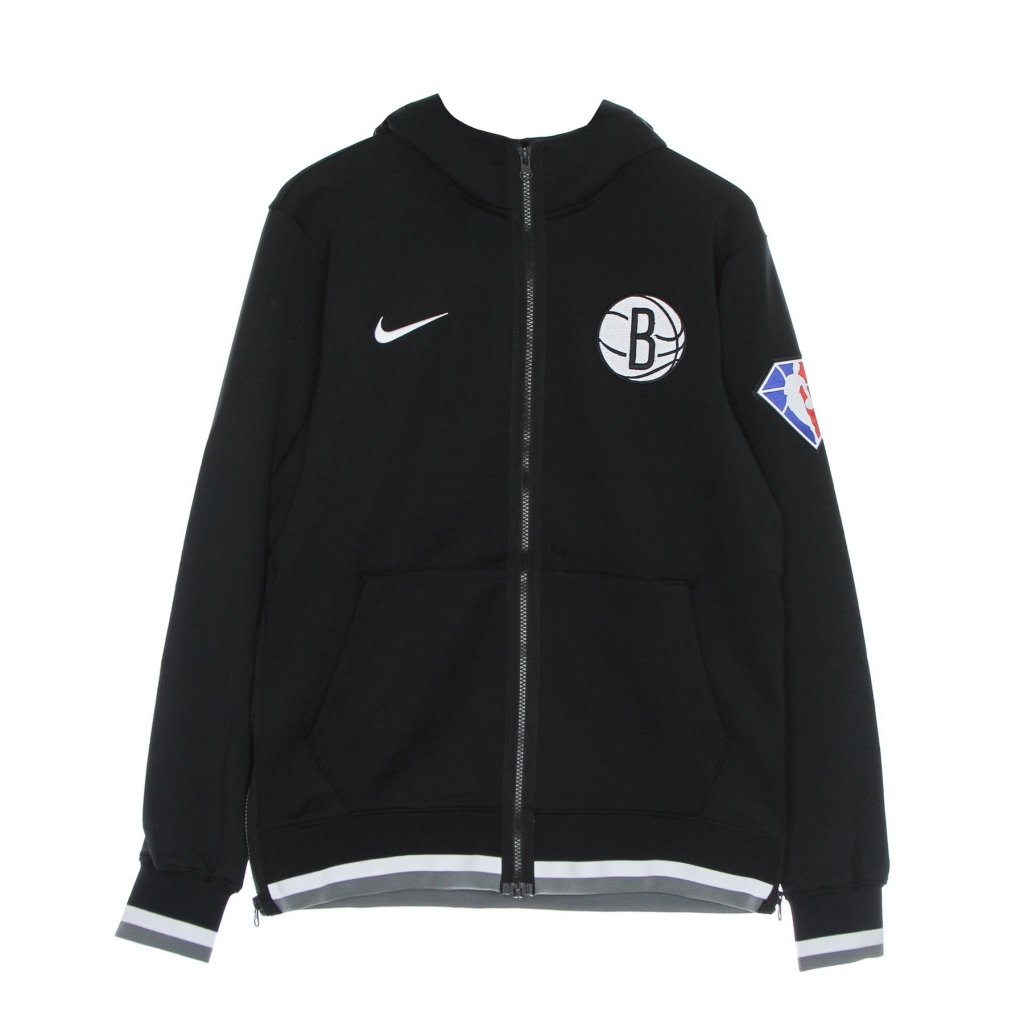 felpa leggera cappuccio zip uomo nba dri fit showtime full zip hood bronet BLACK/WHITE/DARK STEEL GREY/WHITE