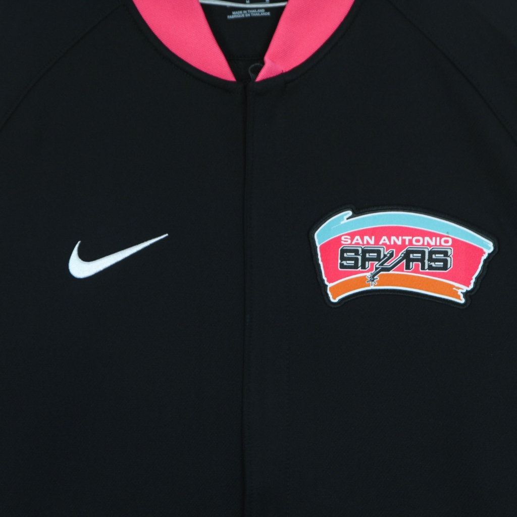felpa leggera college uomo nba dri fit showtime l/s jacket saaspu BLACK/BLACK/WHITE