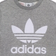 felpa leggera girocollo ragazzo trefoil crew MEDIUM GREY HEATHER