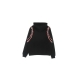 felpa leggera cappuccio uomo barbed wire print hoodie BLACK/RED