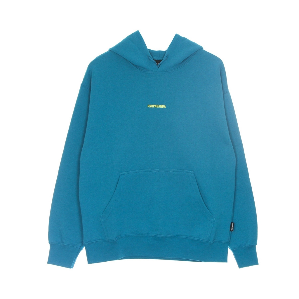 felpa leggera cappuccio uomo ribs yellow hoodie TURQUOISE/YELLOW