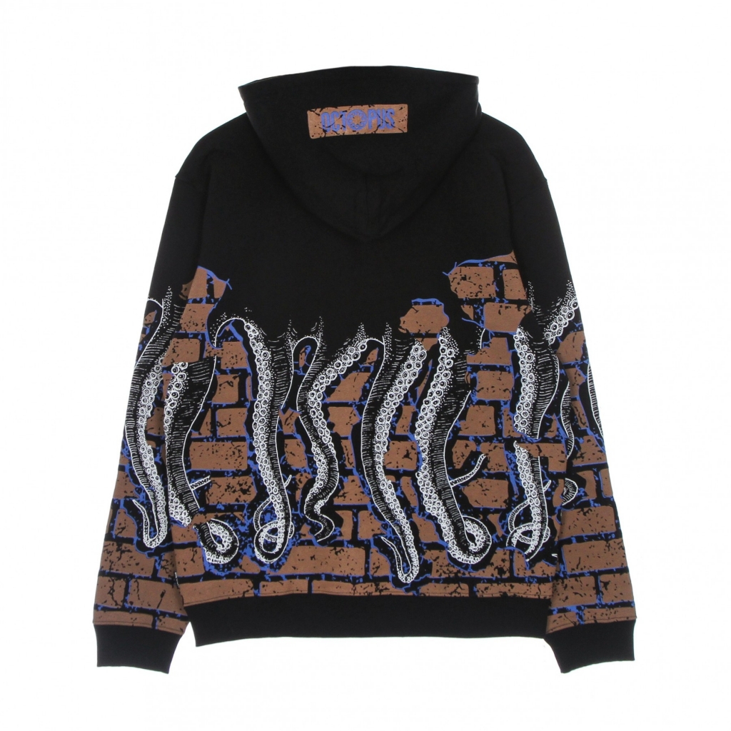felpa leggera cappuccio uomo bricks hoodie BLACK