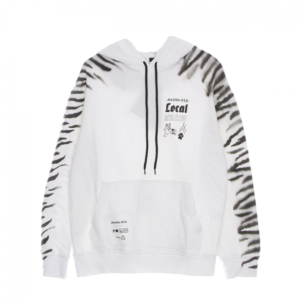 felpa leggera cappuccio uomo tiger hoodie WHITE