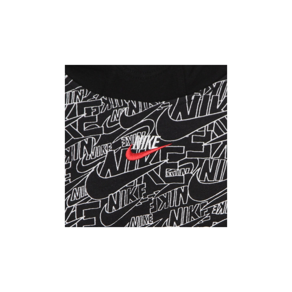 felpa leggera cappuccio bambino nike read aop po hoodie BLACK