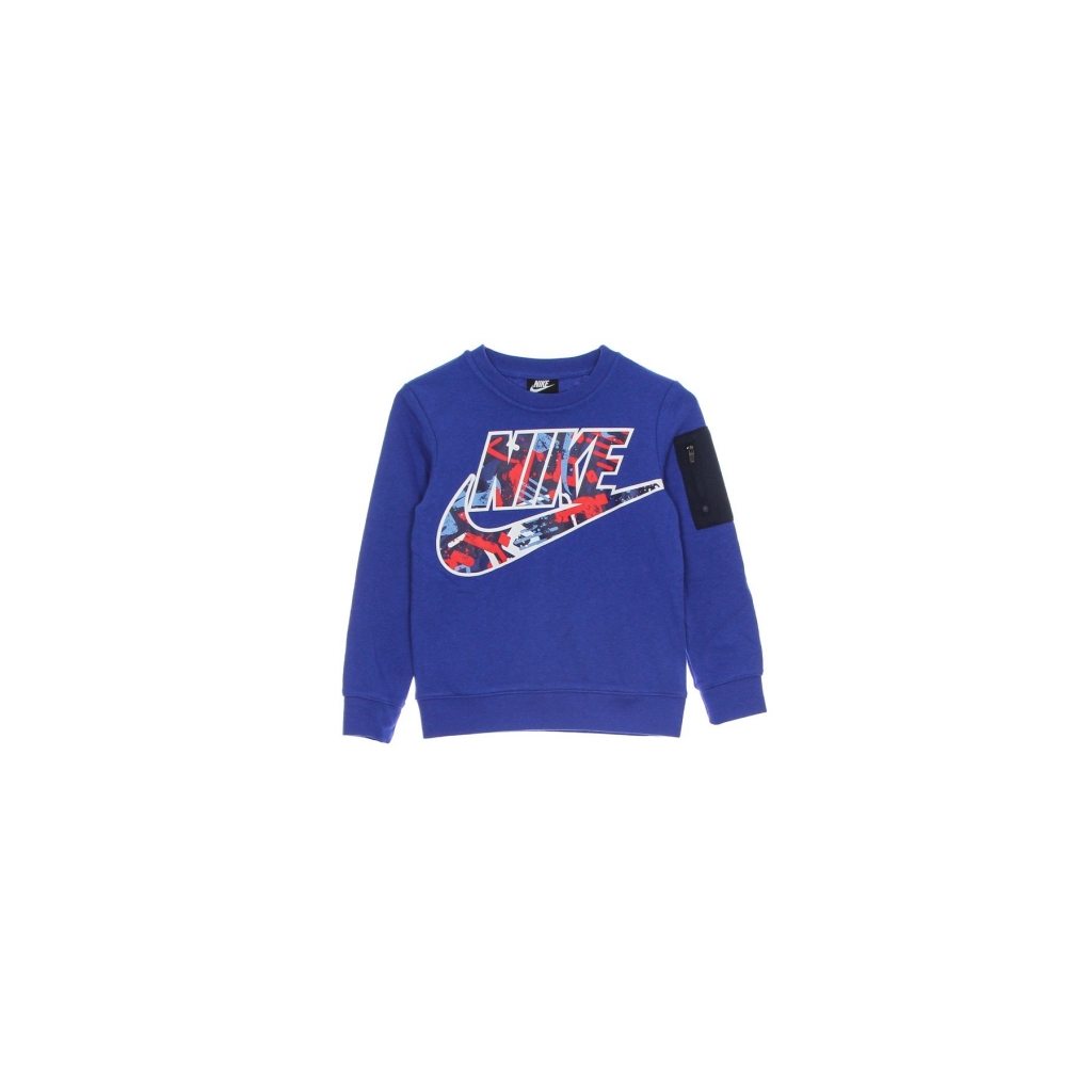 felpa leggera girocollo bambino thrill zip pocket crew GAME ROYAL