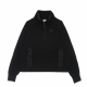 felpa leggera collo alto donna sportswear tech fleece 1/4-zip top BLACK/BLACK