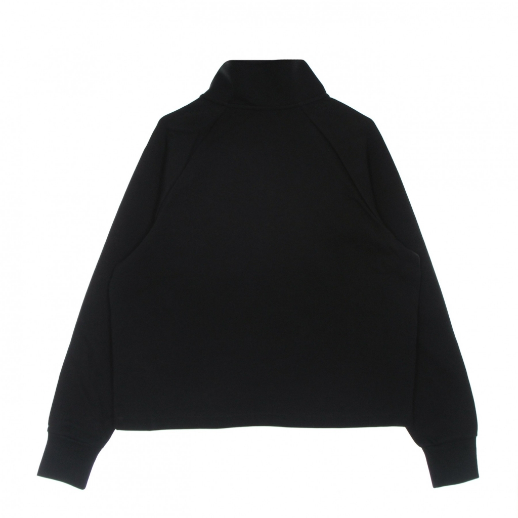 felpa leggera collo alto donna sportswear tech fleece 1/4-zip top BLACK/BLACK