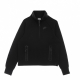 felpa leggera collo alto donna sportswear tech fleece 1/4-zip top BLACK/BLACK