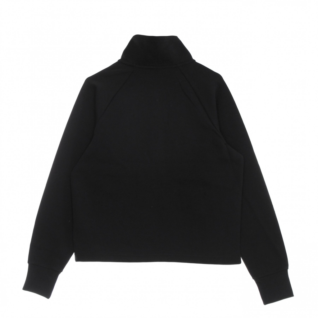 felpa leggera collo alto donna sportswear tech fleece 1/4-zip top BLACK/BLACK