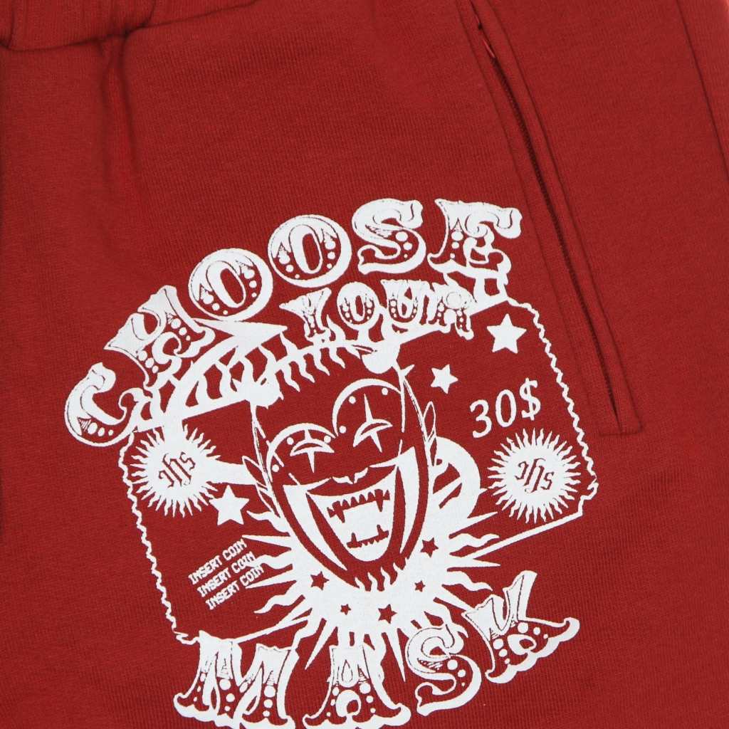 pantalone corto tuta uomo choose your mask short RED