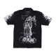camicia manica corta uomo respect your demon bowling shirt BLACK