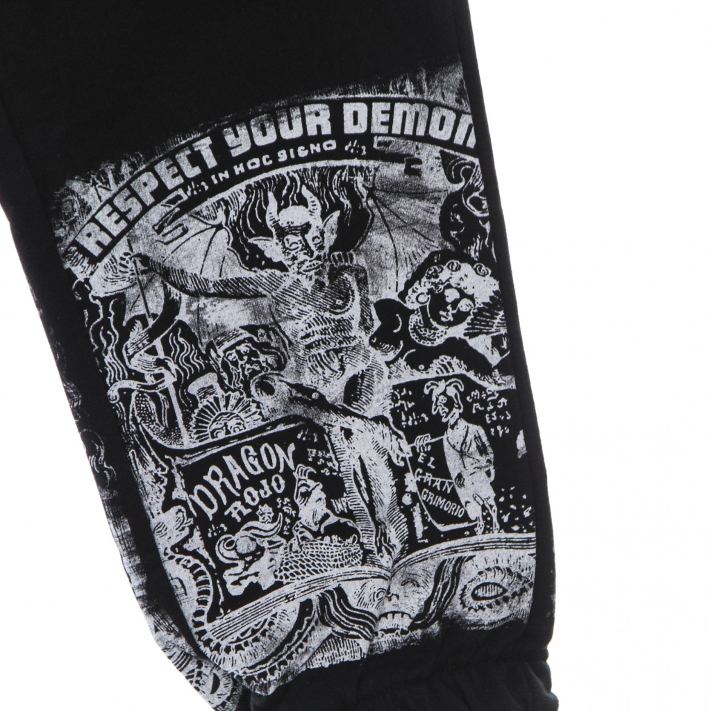 pantalone tuta leggero uomo respect your demon jogger BLACK