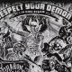 felpa leggera cappuccio uomo respect your demon basic hoodie BLACK