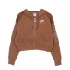 felpa leggera cappuccio zip donna oversized full-zip fleece hoodie MINERAL CLAY/RED BARK/PINK OXFORD