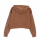 felpa leggera cappuccio zip donna oversized full-zip fleece hoodie MINERAL CLAY/RED BARK/PINK OXFORD
