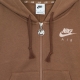felpa leggera cappuccio zip donna oversized full-zip fleece hoodie MINERAL CLAY/RED BARK/PINK OXFORD