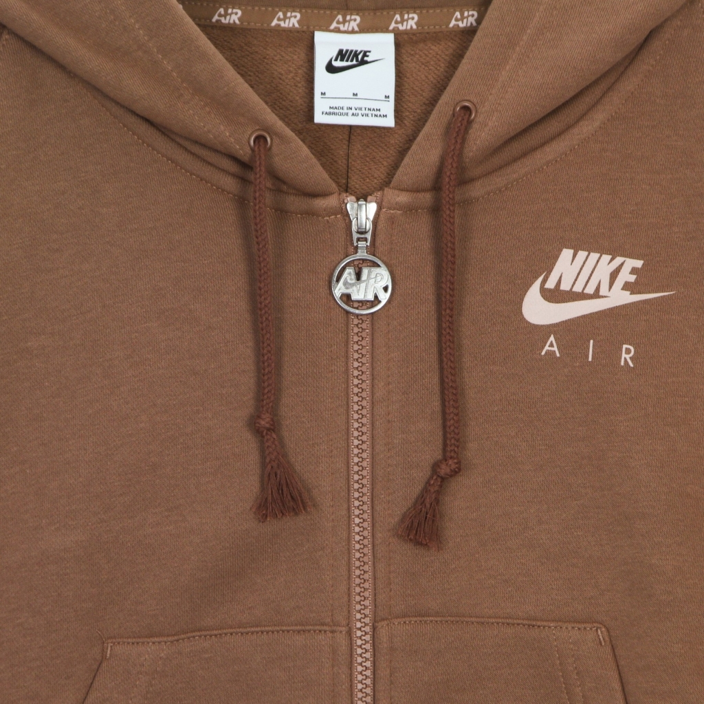 felpa leggera cappuccio zip donna oversized full-zip fleece hoodie MINERAL CLAY/RED BARK/PINK OXFORD