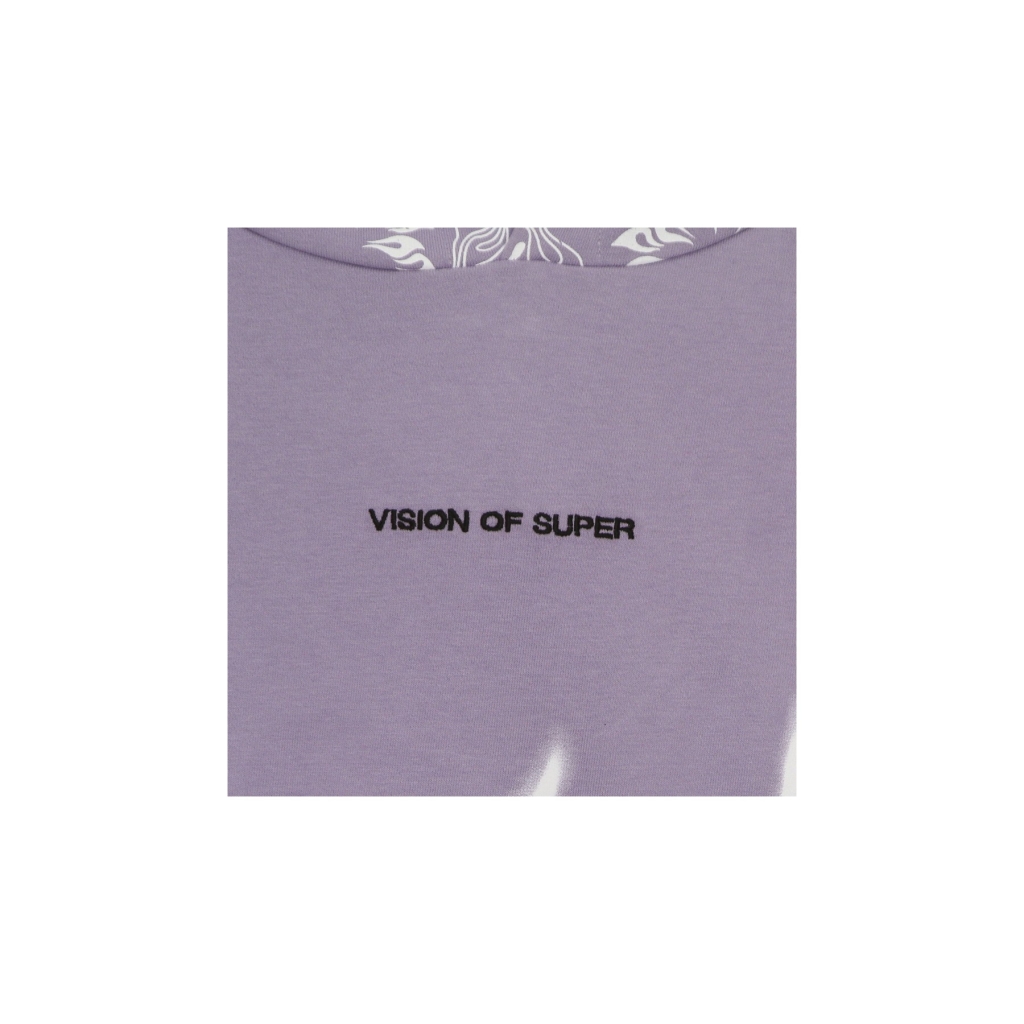 felpa leggera cappuccio uomo bandana print hoodie LILAC