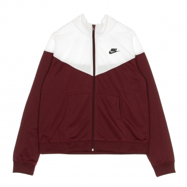 completo tuta donna sportswear track suit DARK BEETROOT/WHITE/BLACK