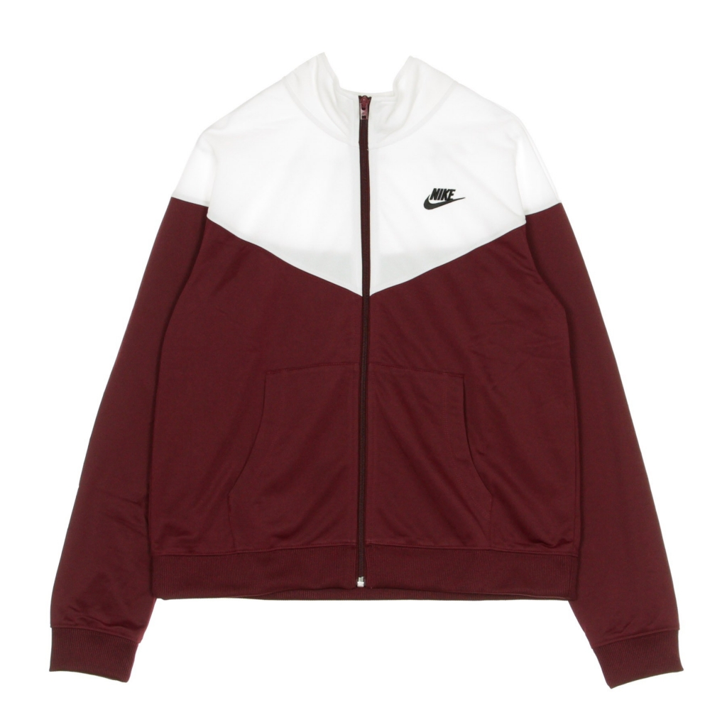 completo tuta donna sportswear track suit DARK BEETROOT/WHITE/BLACK