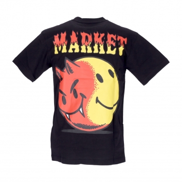 maglietta uomo good and evil tee x smiley BLACK