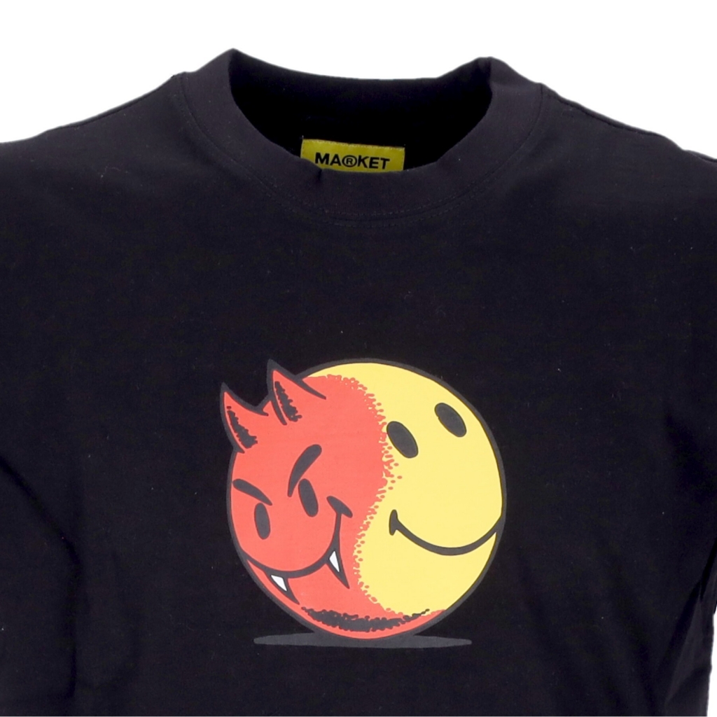 maglietta uomo good and evil tee x smiley BLACK