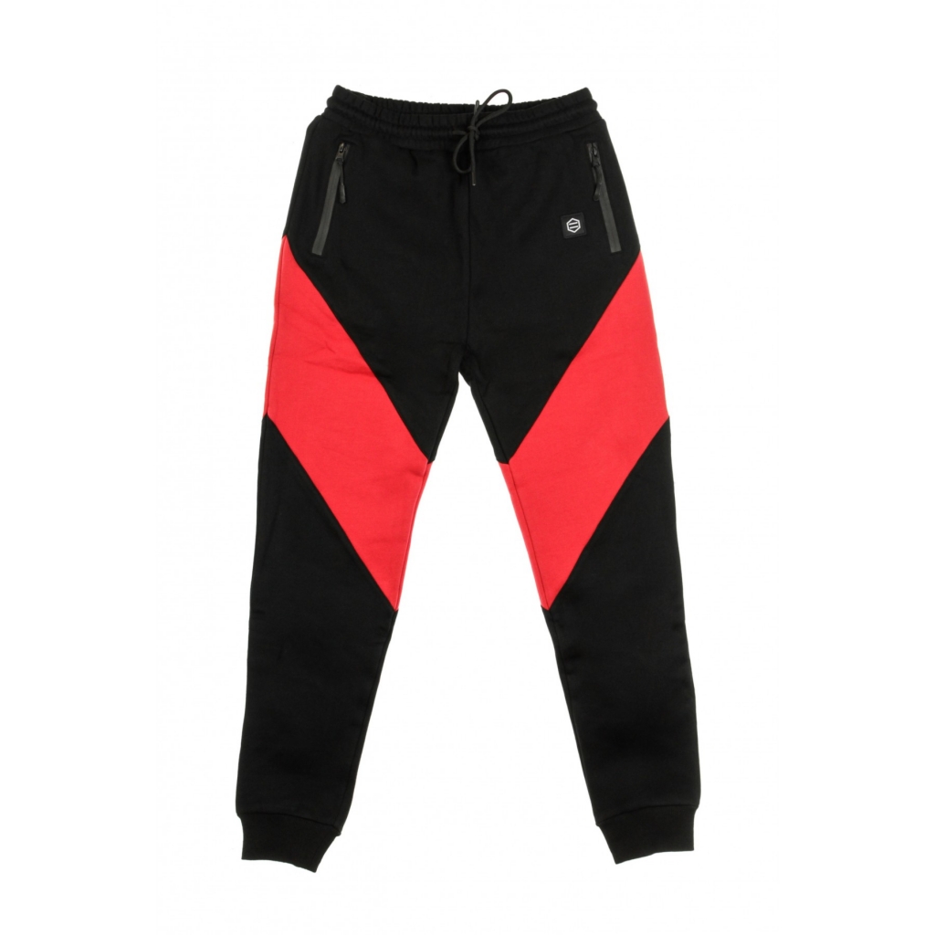 pantalone tuta felpato uomo victorious BLACK/RED