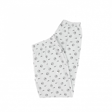 pantalone tuta felpato donna w sportswear pant all over print pack PURE PLATINUM