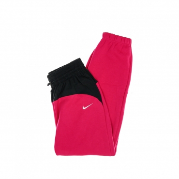pantalone tuta felpato donna sportswear icon clash jogger mix heritage FIREBERRY/WHITE