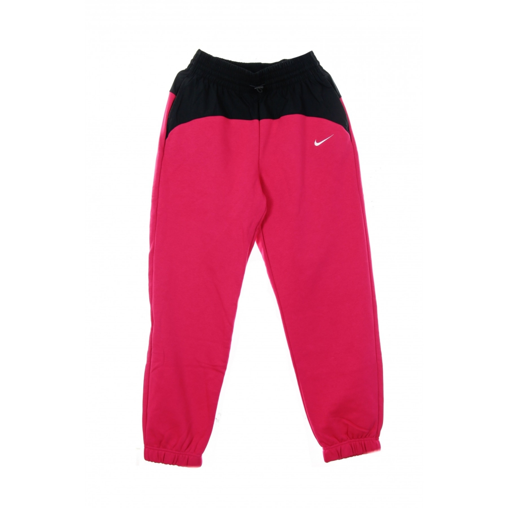 pantalone tuta felpato donna sportswear icon clash jogger mix heritage FIREBERRY/WHITE